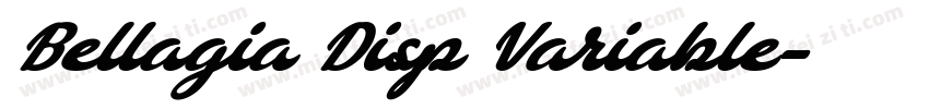 Bellagia Disp Variable字体转换